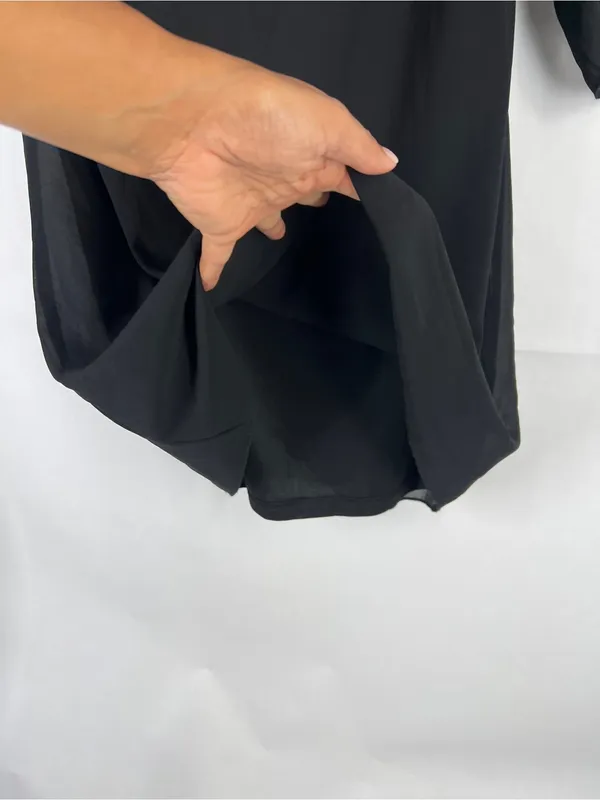 Grace Karin Black Chiffon Split Sleeve Shift Dress Size S NWT - Image 6