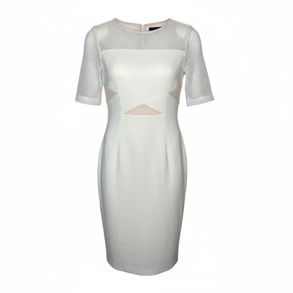 Jax Black Label Dress Women 6‎ Ivory Mesh Overlay Sheath Bodycon Formal NWT - Image 2