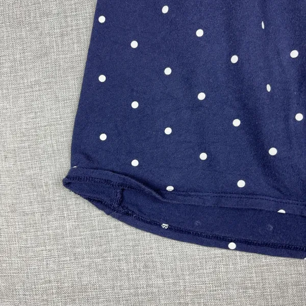 Old Navy Tank Top Womens XXL Blue Scoop Neck Sleeveless Polka Dot Tie Front - Image 3