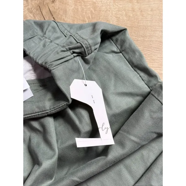 NWT Womens Wonderly green wide leg high rise pleated pants lyocell stretch sz 14 - Image 11