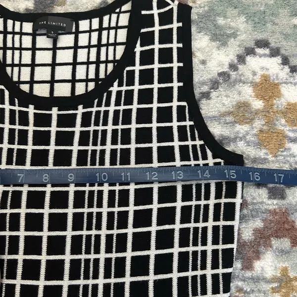 The Limited Checkered Windowpane Sweater Dress Womens Small Office Fall - Image 7