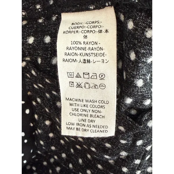 NWT Free People Magdalene High Waist Polka Dot Rayon Shorts Pocket 2 Black White - Image 12