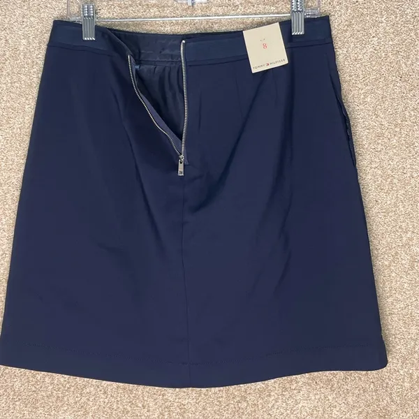 NWT 2016 Tommy Hilfiger‎ skirt pockets lined pleated front cotton blend size 8 - Image 3