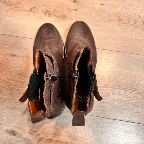 Donald Pliner Captain Brown Suede Leather‎ Ankle Boots Womens Size 8.5 - Image 7