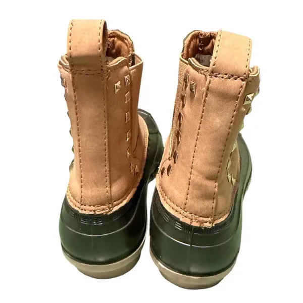 Steve Madden Size 6 Faux Leather Rubber Upper Rain Duck Boots - Image 4