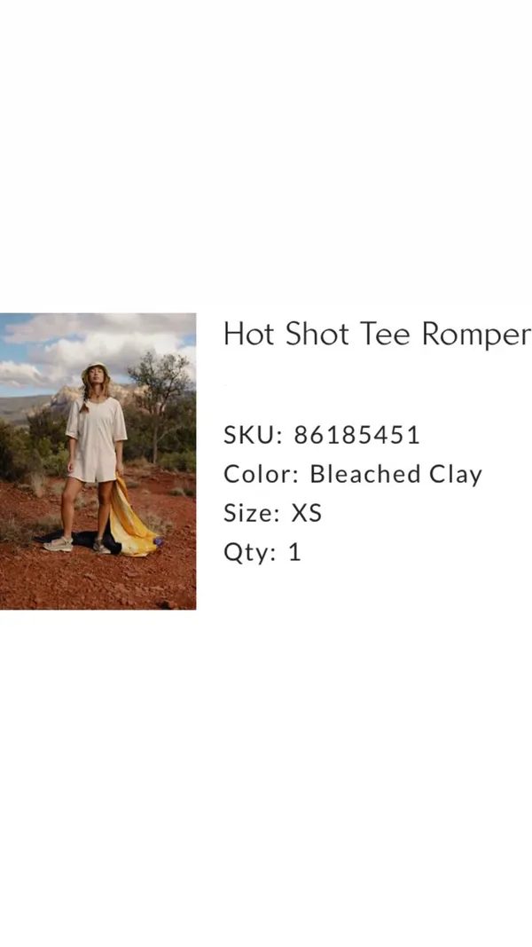 Free People Hot Shot Tee Romper - Image 5