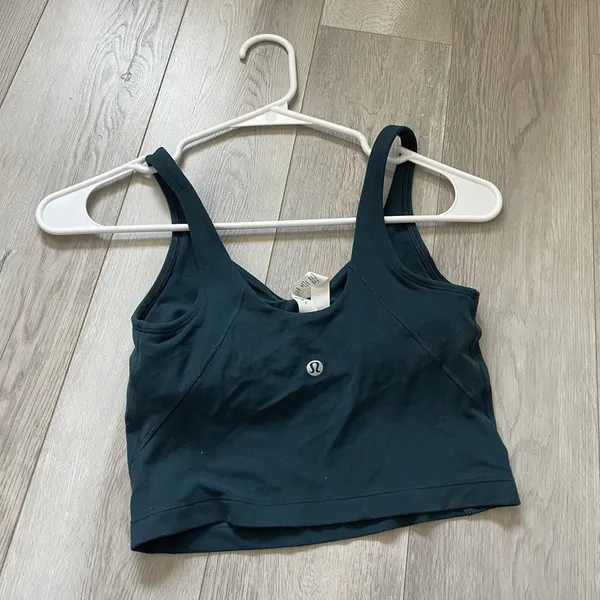 Lululemon Align Tank Top crop womens Teal size 2 workout athleisure gym outdoor - Image 4