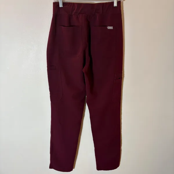 FIGS Technical‎ Collection High Waisted Yola Skinny Scrub Pants in Burgundy S - Image 4