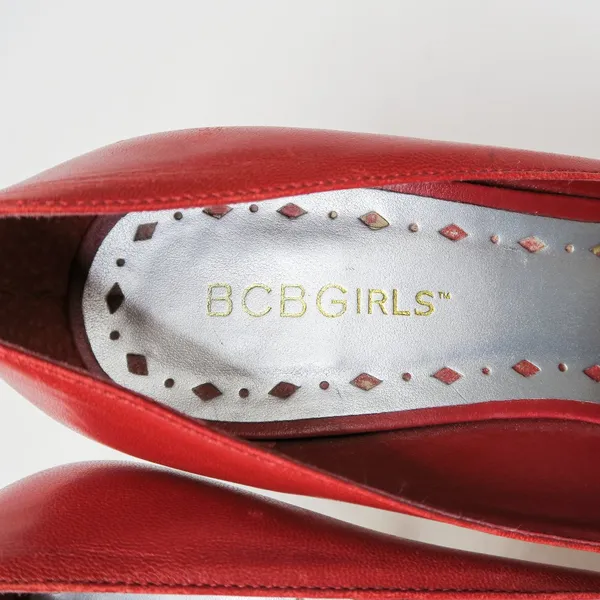 Vintage Y2K BCBGirls Red Pointed Toe Pumps - Image 11