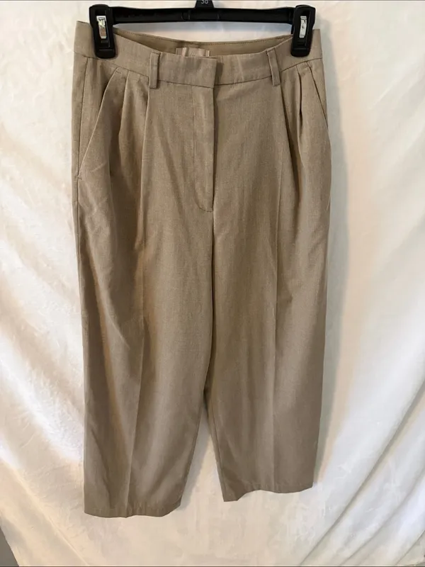 H&M Beige Wide-Leg Women's Pants - Image 3