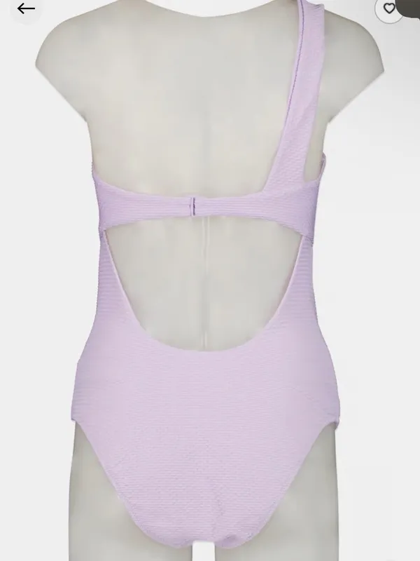 Aerie Padded one shoulder Textured One Piece Swimsuit beach vacation pool NEW - Image 2