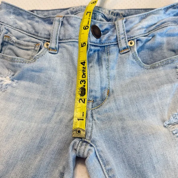American Eagle Outfitters Distressed Skinny Jeans Low Rise Women’s Size 00 Reg - Image 9