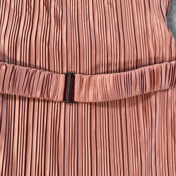Dress Forum Los Angeles Strapless Midi Dress Women's Medium Champagne Belted New - Image 10