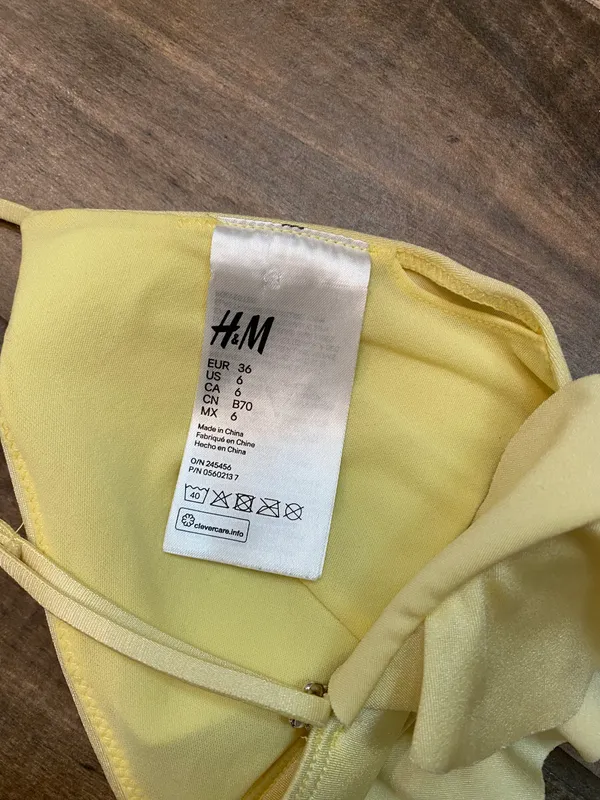 H&M Yellow Triangle Bikini Top - Image 12