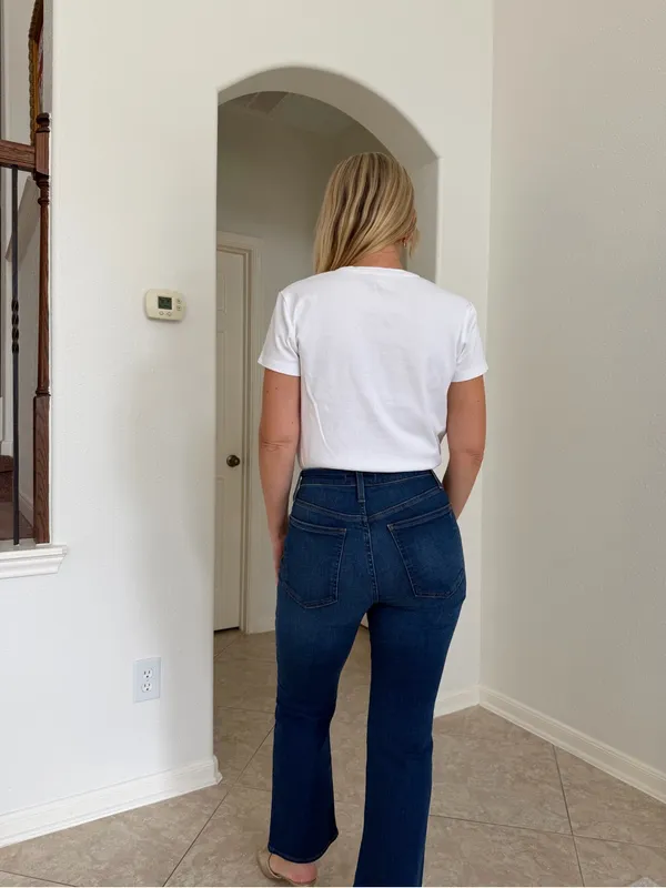 NWT Madewell Curvy Stretch Flare Crop Jeans Size 26 - Image 2