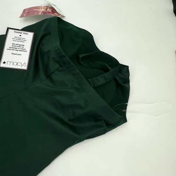 Emerald Sundae Dress One Shoulder Juniors L Green Satin Stretch Party NEW READ - Image 12