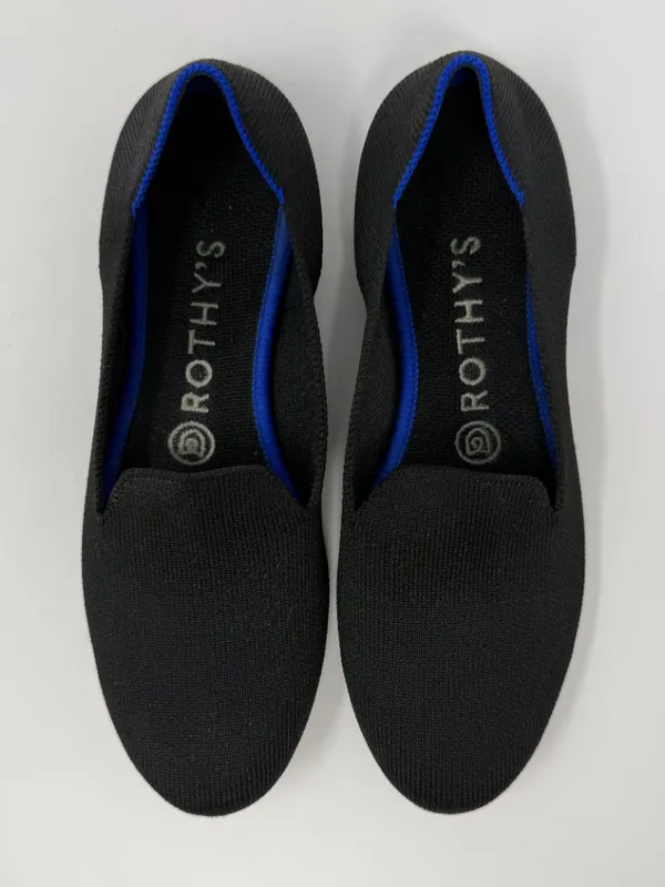 Rothy's The Lounge Loafer Slip-On Flats Womens 7 Black Minimalist Neutral Preppy - Image 7