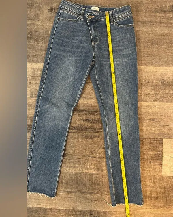 KANCAN Nava High Rise Straight Slim Leg Jeans in medium wash - Image 7