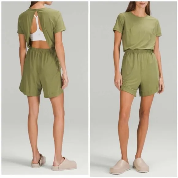 Lululemon Lightweight High-Neck Romper in Bronze Green - Image 2