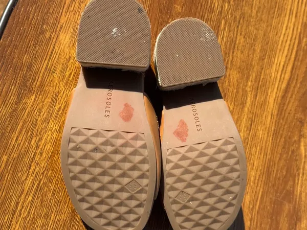 Aerosoles Brown Leather Slide Sandals Block Heel Espadrille 5.5 - Image 7
