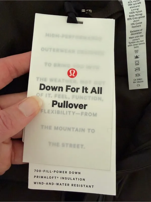 Lululemon Down For It All Pullover Jacket Dark Olive Size 6 Run Outdoor Winter - Image 8