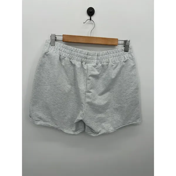 Zyia Active Womens XL Light Gray Heather Sweat Shorts Elastic Waist Pockets - Image 2
