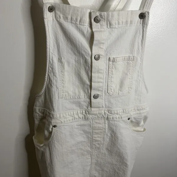 Levi's White‎ Denim Overall Skirt XL Soft Girl Cottagecore Farmcore Casual Y2K - Image 5