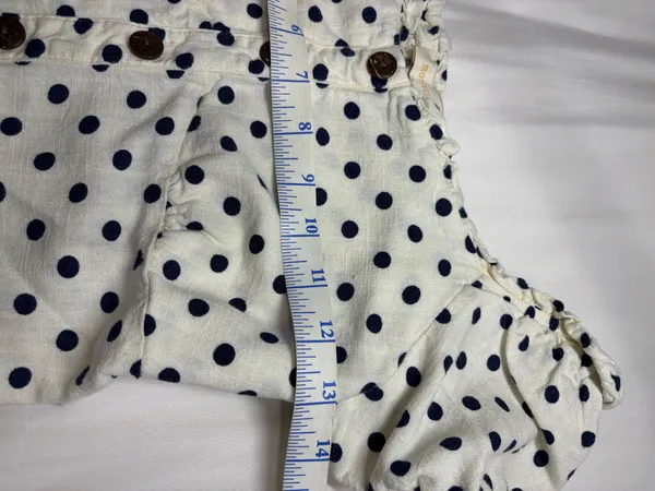 Monteau LA Cottagecore Coquette Y2K Polka Dot Puff Sleeve crop top Size M - Image 3