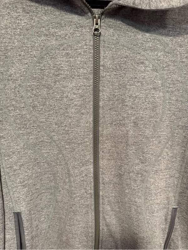 Heavyweight Lululemon Full-Zip Hooded Sweater - Gray - Image 2