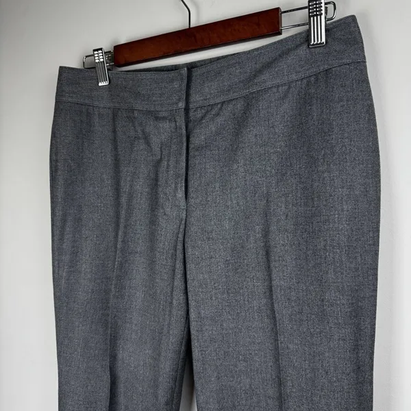 Adrienne Vittadini Pants Womens Sz 8 Heather‎ Gray Dress Wide Leg 32x32 - Image 2