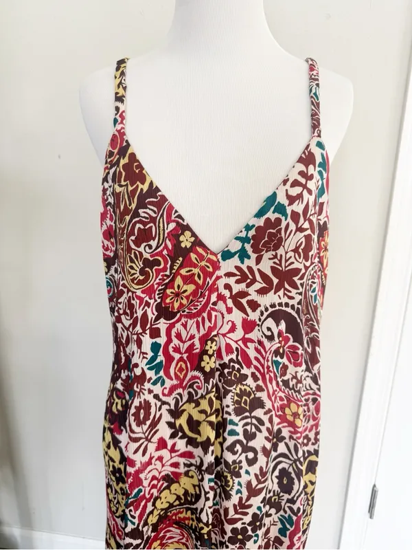 Zara Floral Paisley Maxi Dress Size Medium - Image 3