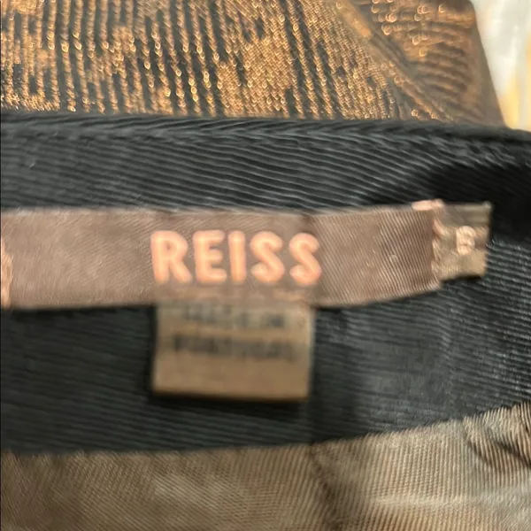 Reiss Brown Metallic‎ Pencil Skirt size 6 - Image 5