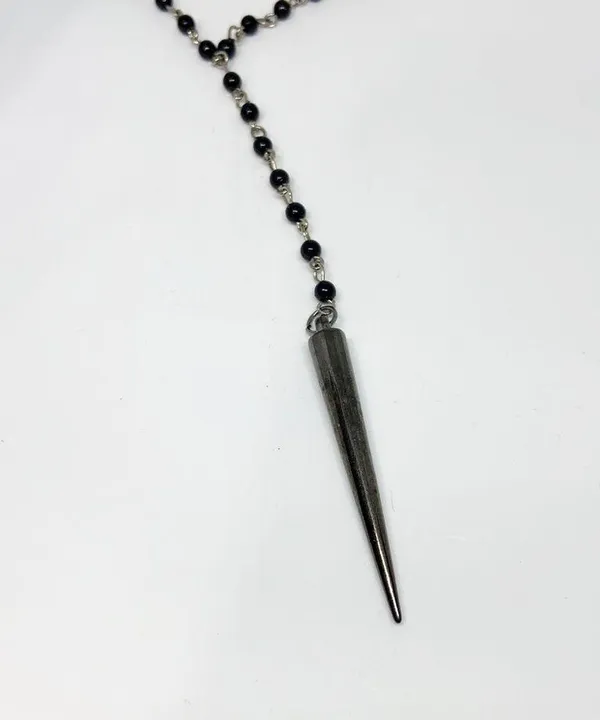 Spike Rosary Chocker Punk Goth Necklace New TBM - Image 8