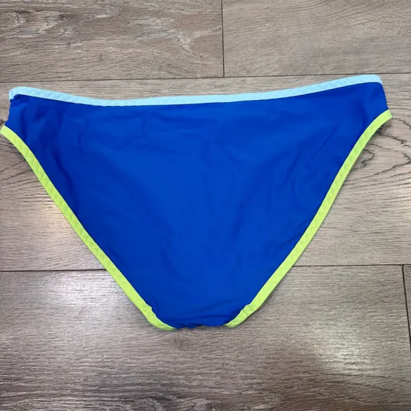 Aerie Womens Royal Blue Neon‎ Lime Colorblock Bikini Brief Bottom Swim Medium M - Image 2