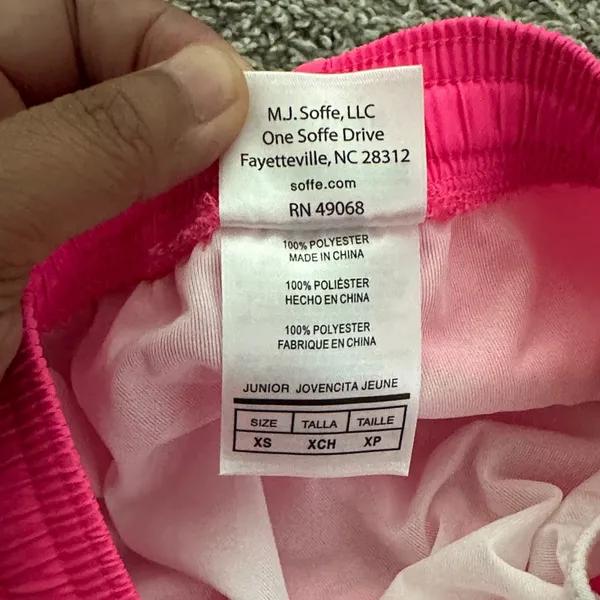 Soffe Pink Low Rise Shorts with White Trim - Image 6
