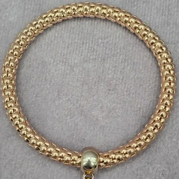Gold Charm Dangle Elastic Stretch‎ Bead Bracelet Boho Retro Fashion Jewelry - Image 4