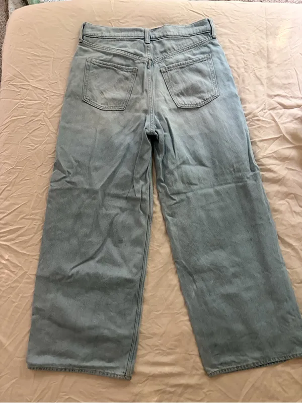 Old Navy Light Blue Relaxed Wide-Leg Jeans - Image 6