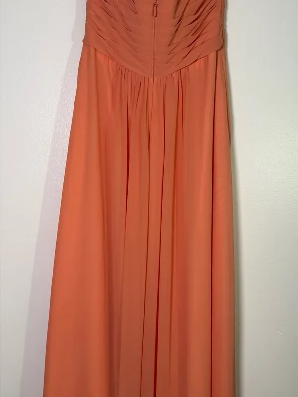 Y2K Azazie Coral Chiffon Evening Gown/ Prom Dress - Image 4