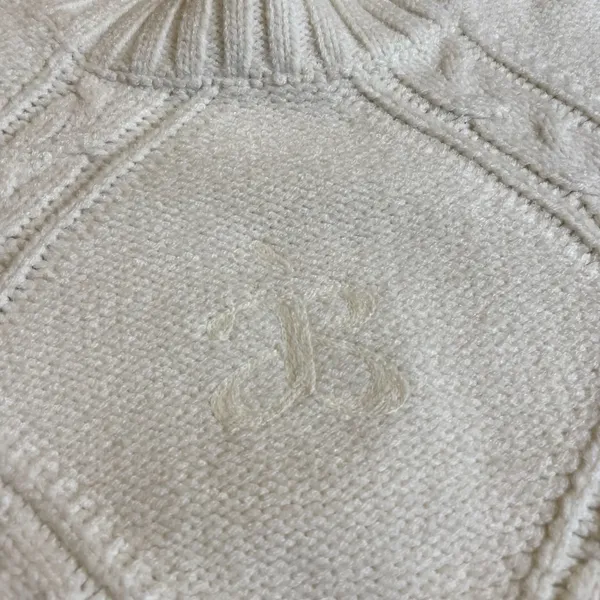 Aelfric Eden Heart Choice Cable Knit Mock Neck Sweater White Size S - Image 4