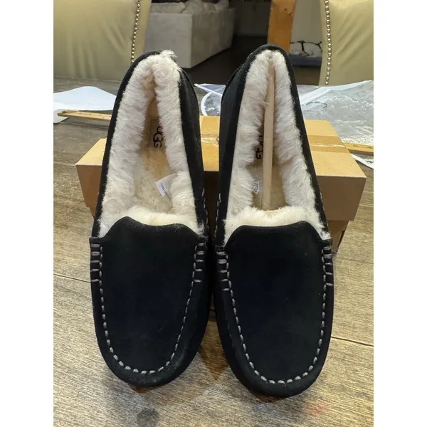 Women's Ansley Slipper Size 7 Black Suede Fur Lining - Image 2