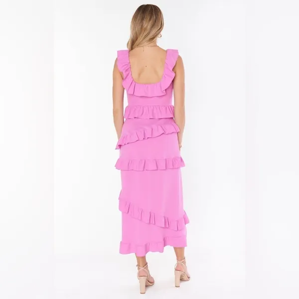 SHOW ME YOUR MUMU Greta Dress In Lilac Pink Stretch - Image 5