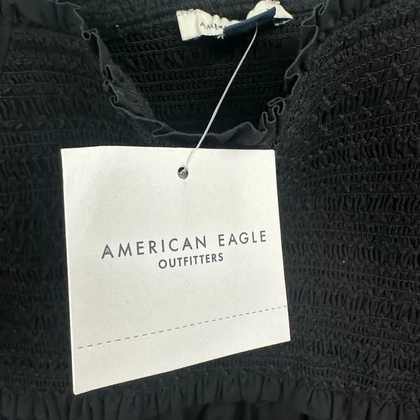 American Eagle Black‎ Puff Sleeve Baby Doll NWT Dress Size Medium - Image 6