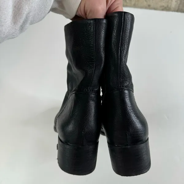 Sam Edelman Hilary Black Pebbled Leather Ankle Boots Size 9.5‎ - Image 5