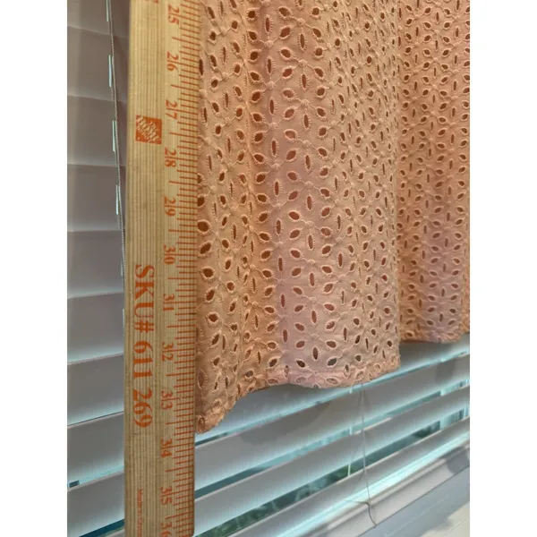 Everly Feminine Floral Eyelet‎ Detail Coral Light Pink Spring Sun Dress Size M - Image 8