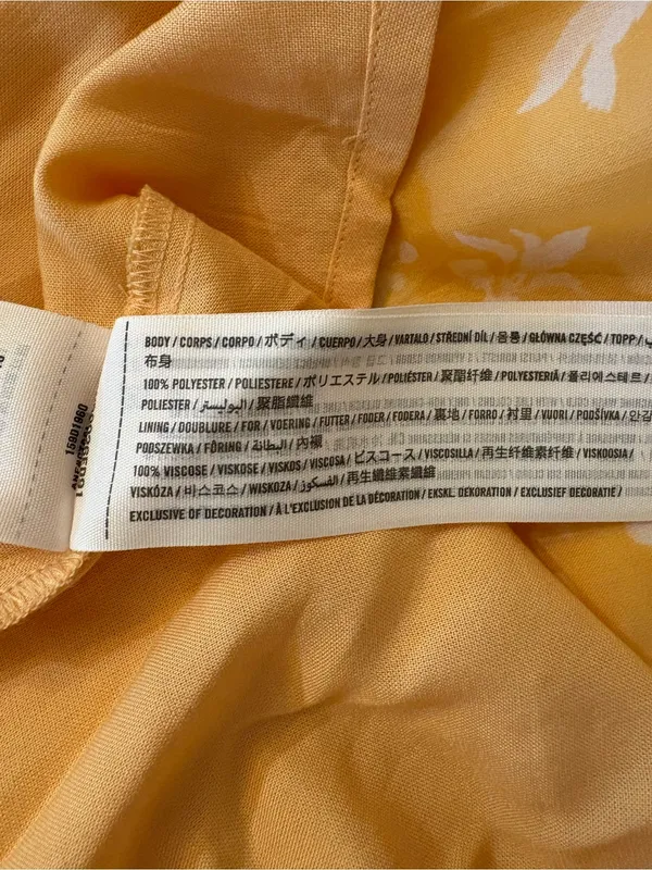 Abercrombie & Fitch Maxi Dress Womens MP Yellow Excellent Floral Ruffle Cutout - Image 9