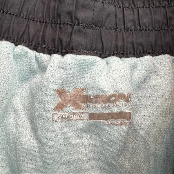 Xersion Women's Semi-Fitted Athletic Running Shorts Gray‎ Black Light Blue Geo - Image 6
