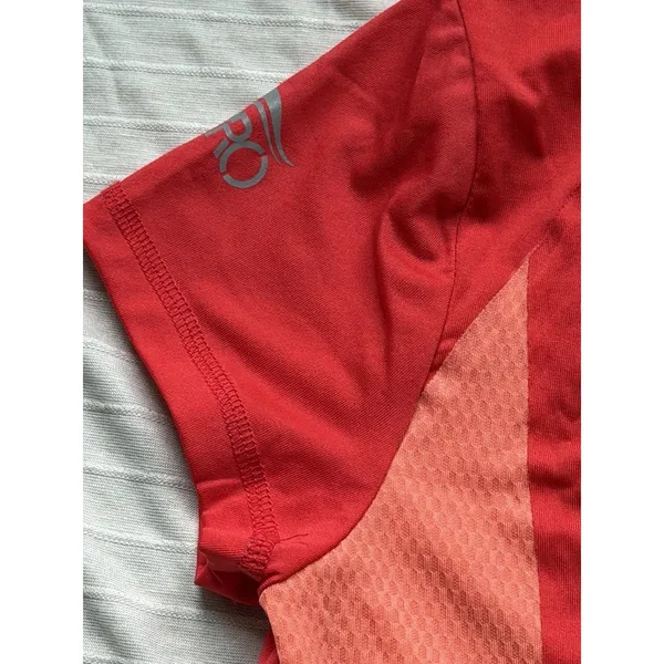 Crivit PRO Women’s Running T-Shirt S Red/Orange Colorblock Breathable Slim Fit - Image 5