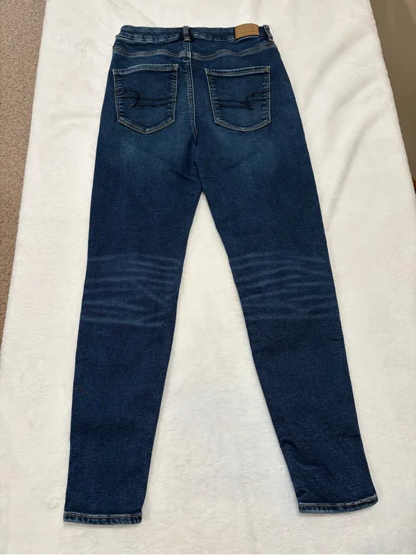 American Eagle Next Level Stretch High Waisted Distressed Jeans - 2 Short - Image 2