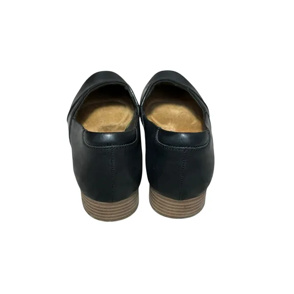 Clarks Juliet Palm Black Leather Loafers Slip-On Comfort Shoes Women’s US 9.5 - Image 3