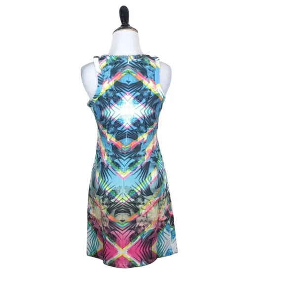 Fairground Kryptonite Tropical Lagoon Cutout Mini Dress Size Small NWT - Image 4